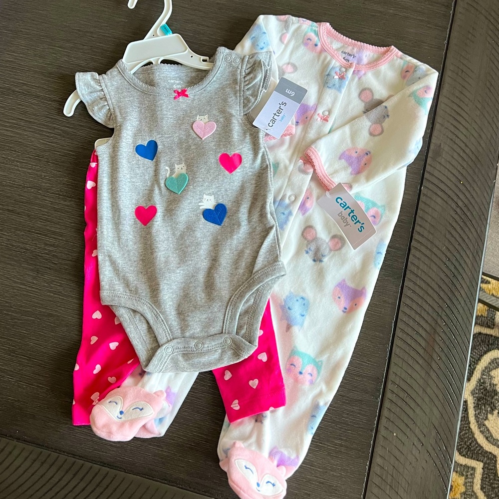 Carters 6 mo. Baby Girl Set- NWT